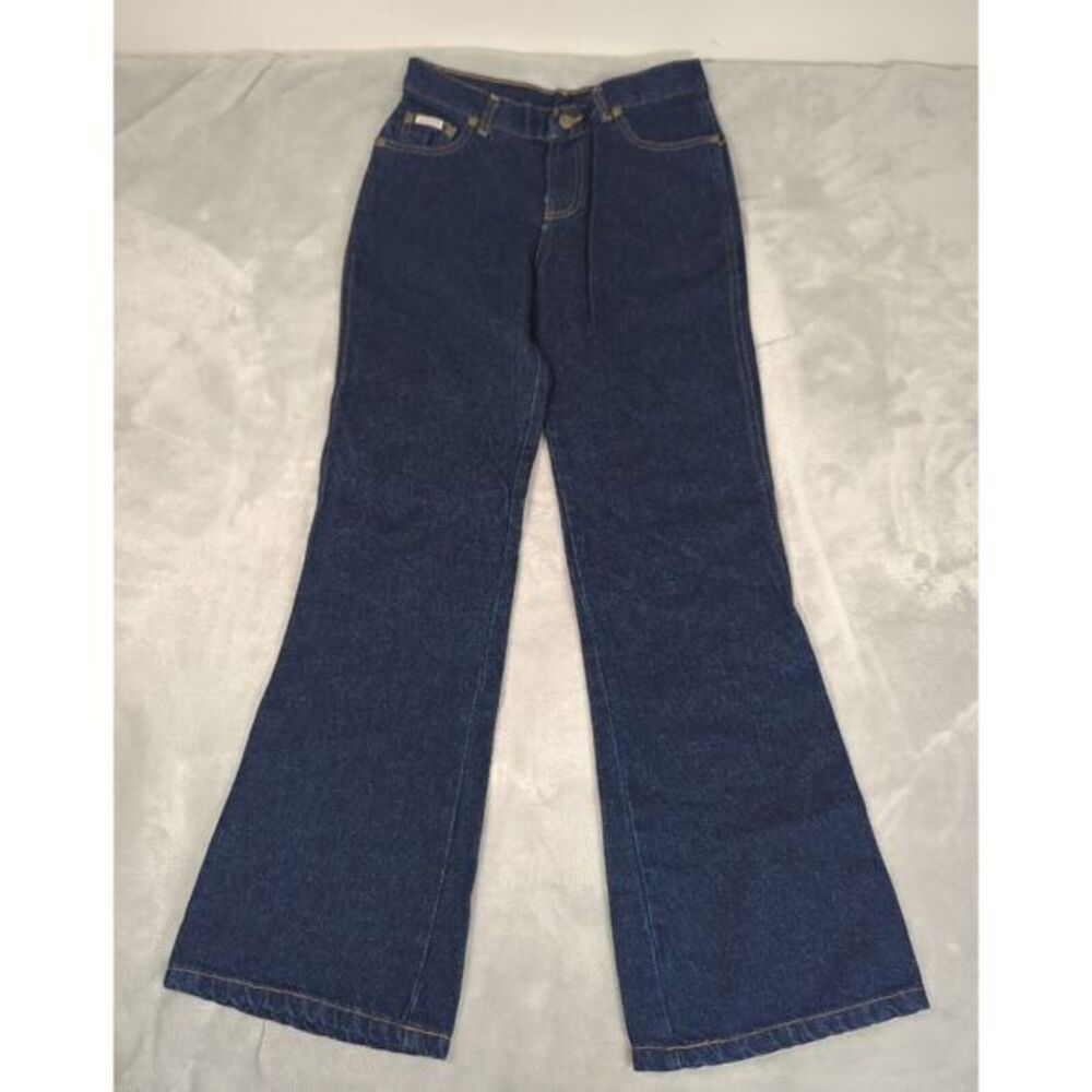 Stevenson‎ Jeans Women 14 Dark Wash Zip Fly Rugged Farm Denim Wide 25x28 VTG NEW
